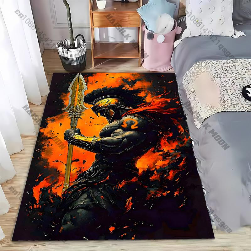 15 Size Warrior Large Carpet Living Room Home Decor Sofa Table Rug Anti Slip Chair Lounge Floor Mat Carpet for Bedroom