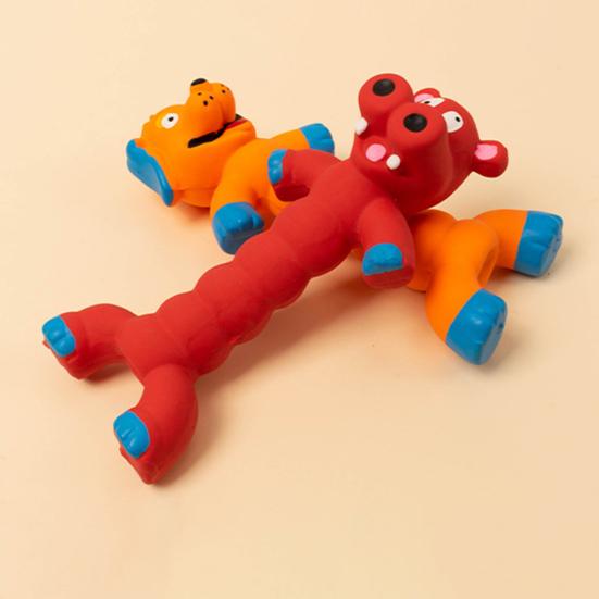 Geräuschspielzeug für Haustiere, Cartoon-Tierform, robustes, bissfestes Latex-Puppenspielzeug, Kauspielzeug mit Molarengeräuschen, Haustierspielzeug für Zuhause und unterwegs, Haustierbedarf