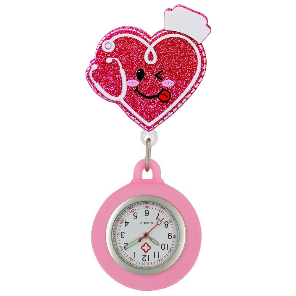 New Acrylic Retractable Nurse Badge Reel Pocket Watches Clip Hang Clockfashion Medical Doctor Id Card Holder Lanyard