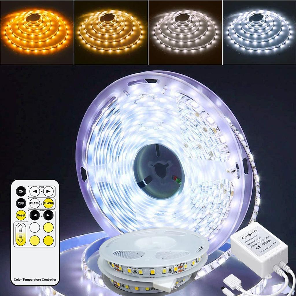 10m LED Strip Light [New for 2023] Warm WhiteCool WhiteDaylight, 3-Pin SMD2835, High Color Rendering, 3000k-6500k Color Temperature, High Brightness,