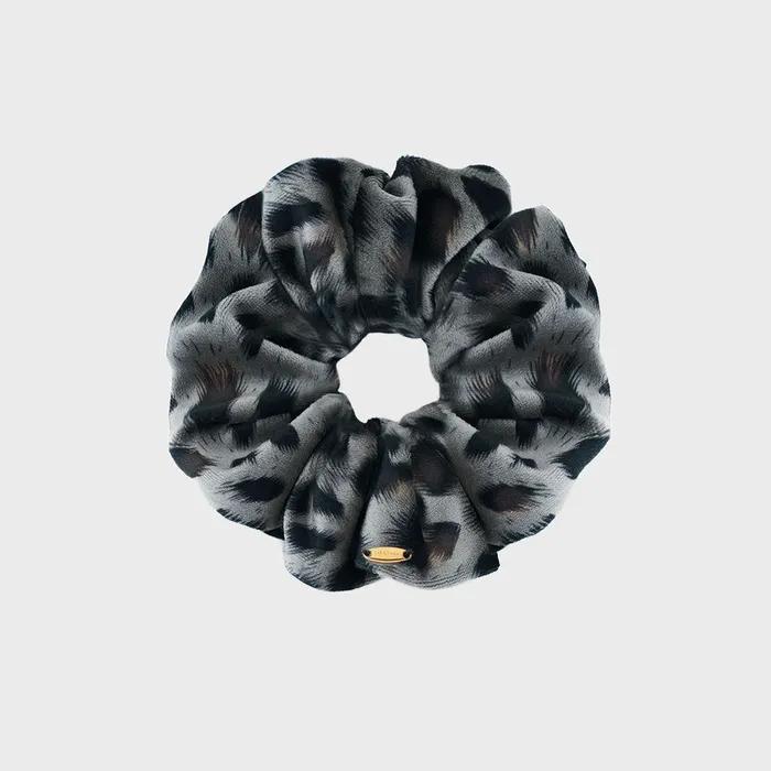 TRENDY Leopard Hair Scrunchie - Midnight Gray (JAE1HS5BV828FAGR0)