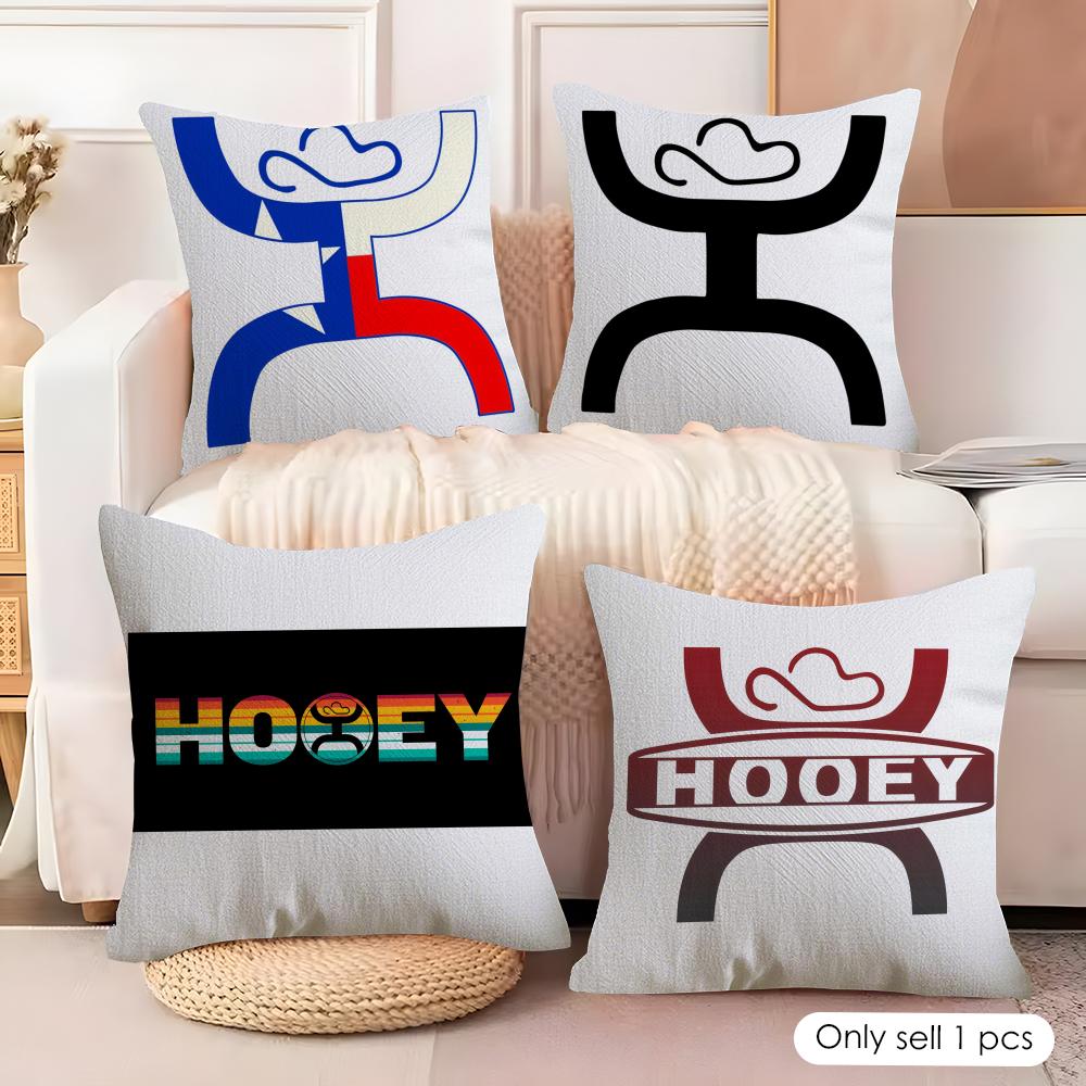 HHooey Brands Cushion Cover Natural Linen Organic Fabric DoubleSided Printing Couch Pillow Covers Home Decor