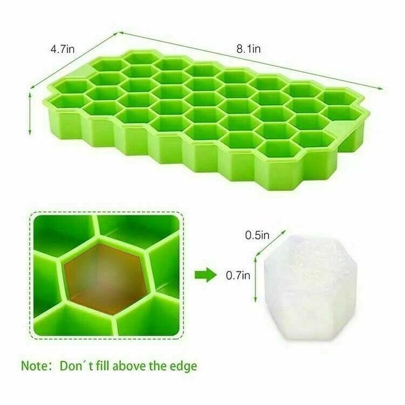 Honeycomb Ice Cube Trays with Removable Lids Silica Gel Ice Cube Mold Ice Maker DIY Creative Small Ice Mold Square Shape Tools