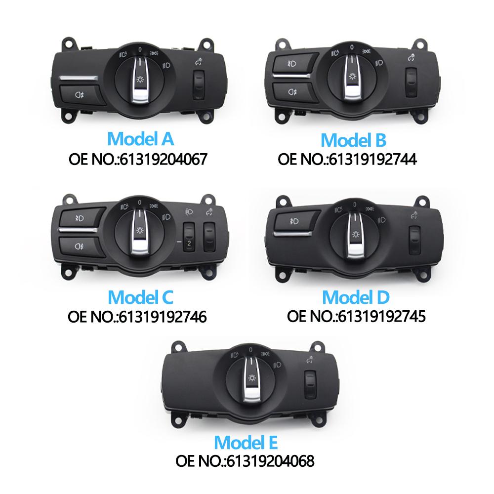 Car Headlight Headlamp Switch Control Assembly For BMW 5 6 7 X3 X4 F10 F11 F06 F12 F01 F02 F07 F25 F26 61319192744,61319204067