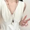 Vintage New Chinese Ethnic Style Bodhi Peace Buckle Pendant Long Sweater Necklace For Women