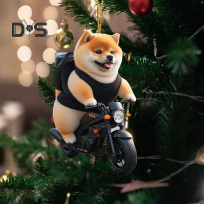 Roztomilý prívesok do spätného zrkadla psa akrylová ozdoba do interiéru auta rozmarný prívesok vnútorný vonkajší vianočný stromček dvere okno plot vetva darček