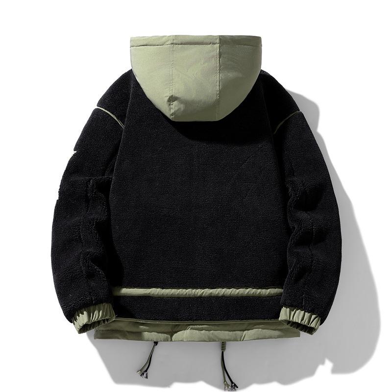 New lambswool men's and women's winter windproof fleece thickened cotton jacket couple style student thickened jacket trendy cotton jacket