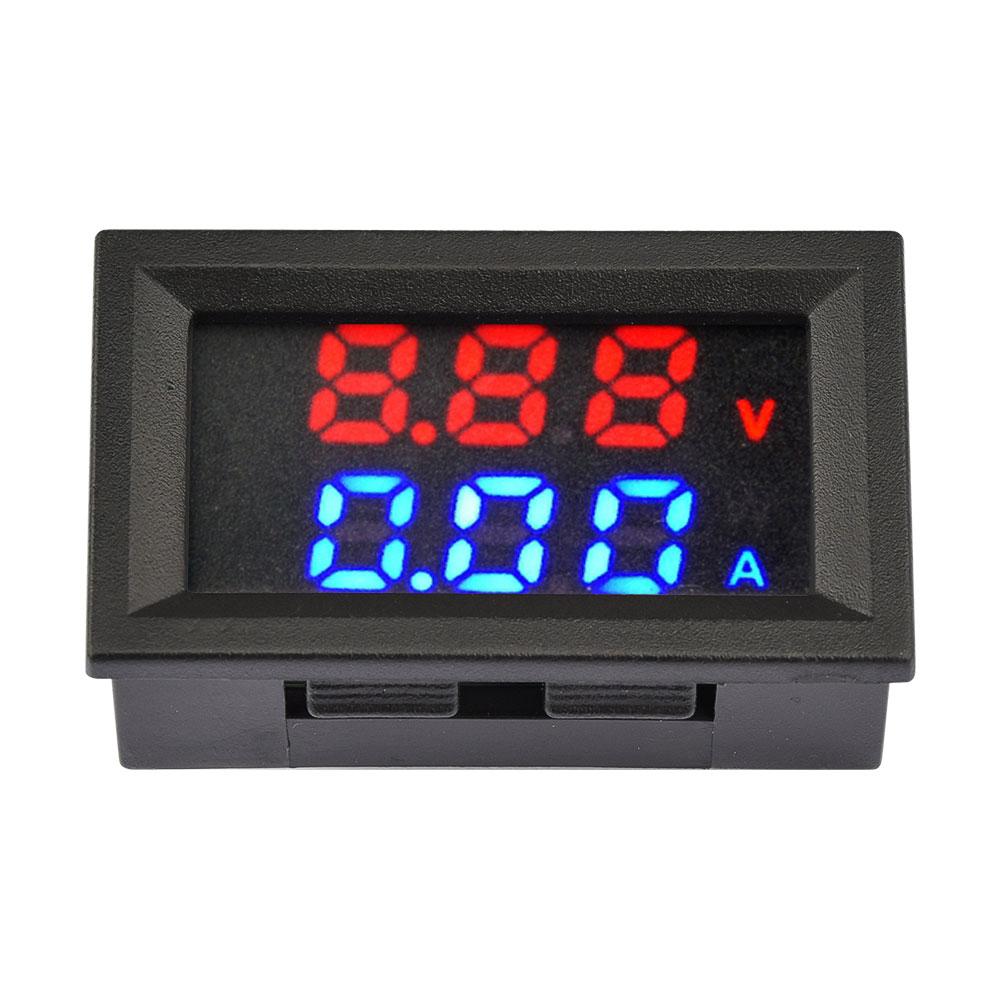 

M6120 DC6-120V 10A Electronic Volt AMP Meter Tester Digital Voltmeter Ammeter LED Red Blue Display Voltage Regulator