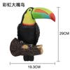Estatueta de Tucano Decoração Abraçador de Árvore Enfeites Pendurados de Resina Estátua de Jardim Animal de Simulação Criativa Decoração de Parede de Quintal
