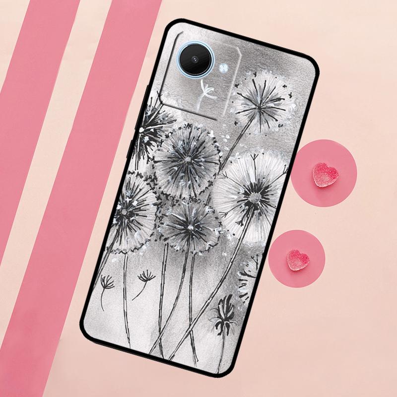 Dandelion Case For Realme 11 Pro Plus 10 9 GT Neo 5 3 3T C11 C15 C25s C21Y C30 C31 C33 C35 C53 C55