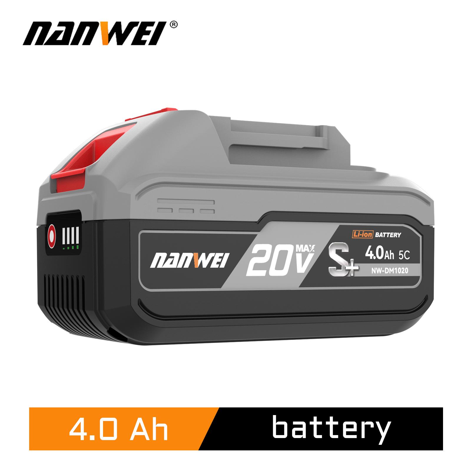 

Литиевая батарея NANWEI 20 В, подходящая для электроинструментов 4.0ah Note the socket