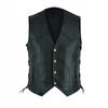 Vest Faux Leather Punk Fashion Casual Coat Motorcycle Vest Men Solid Vest Fleet