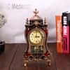 Antique European Mantel Clock: Decorative Silent-Sweep Table Clock with 16 Melodies