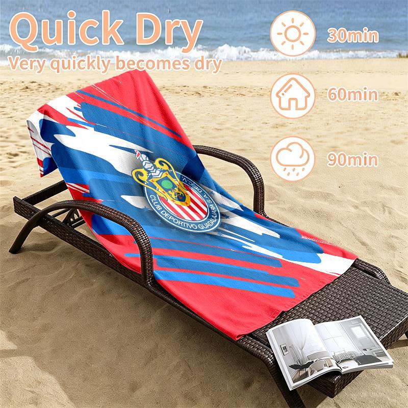 Deportivo guadalajara Beach towels also serve as bath towels summer essential a musthave for the outdoors the beach and the pool