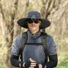 New with Solar Powered Fan Fishing Hat Quick Dry Wide Brim Sun Hat Large Size Sunscreen Hat Outdoor