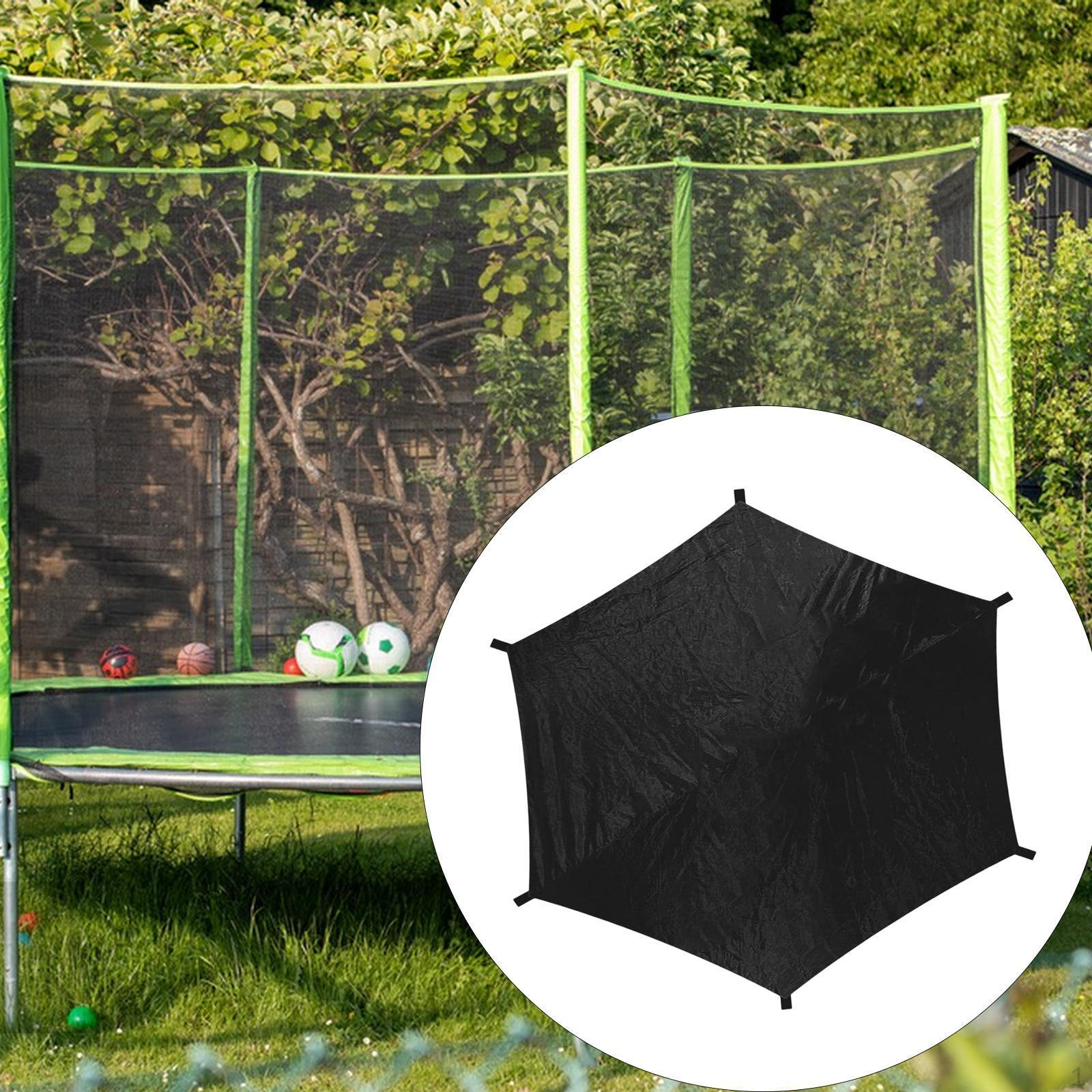 

Trampoline Top Cover Sun Protection Black Oxford Cloth Easy to Install Awning Outdoor Canopy for