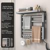 90° faltbarer elektrischer Handtuchhalter intelligenter Heiz-Trockenständer Badezimmer Aluminiumlegierung Handtuchaufbewahrungsständer
