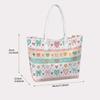 Cute Heart Bow Printed Tote Bag Large Capacity Daily Carry Shoulder Bag For Women Casual Shopping Travel Handbag