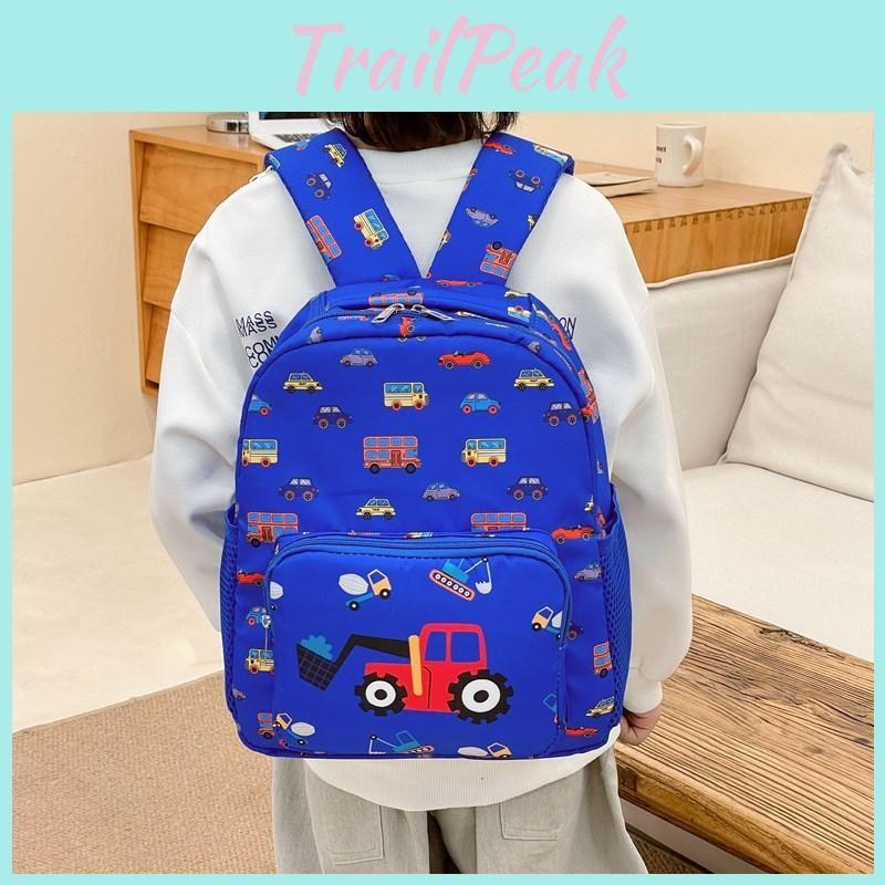 Backpack Large Capacity Cartoon Dinosaur Forklift Simple Schoolbag Girls Boys