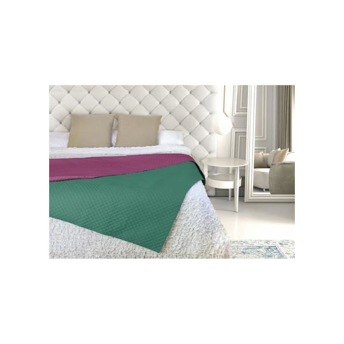 Tagesdecke - Hosteline - Grün - Bett 150 cm - Mehrfarbig - 40x31x12 cm - Einheitsgröße