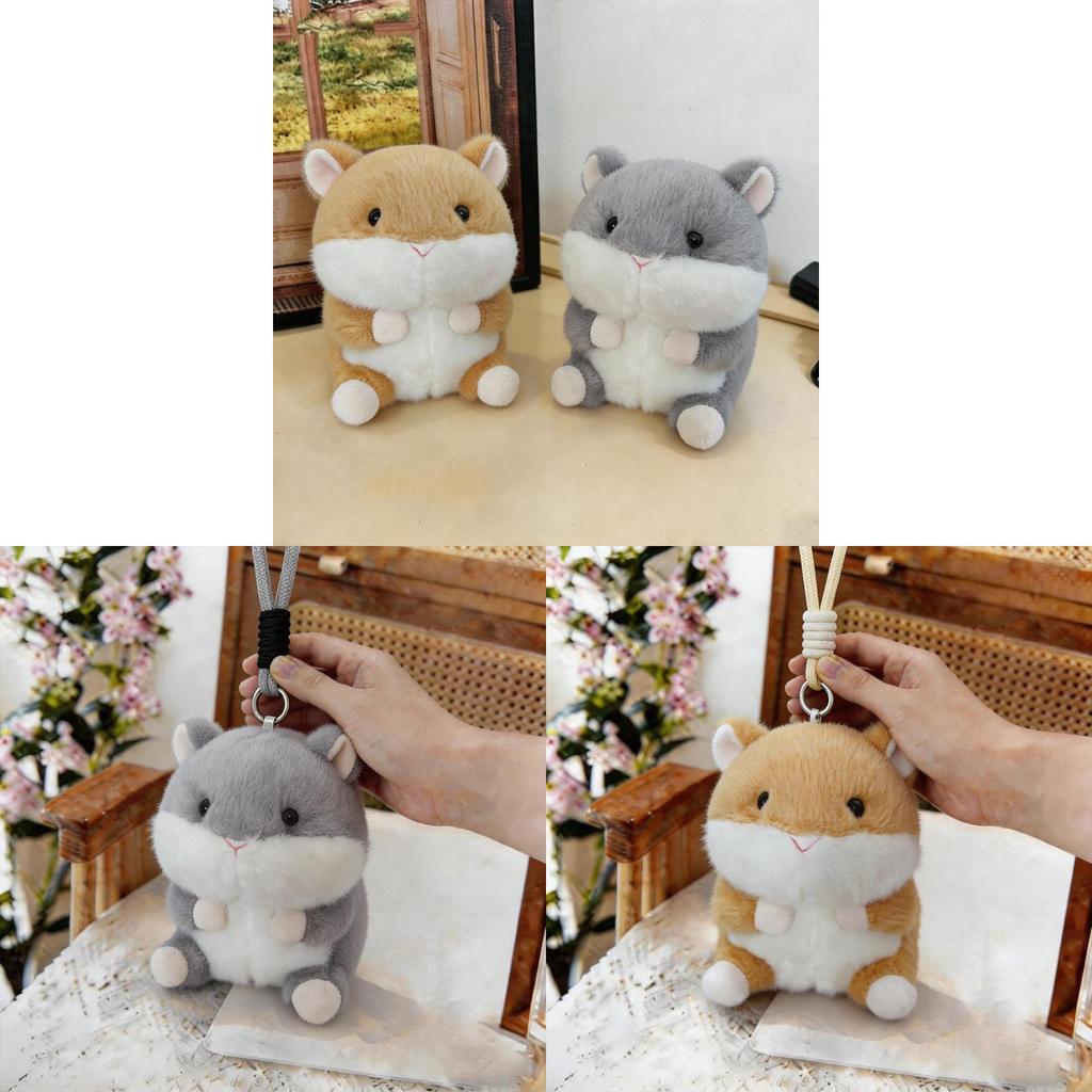 Ballshaped Hamster Plush Toy With Long Pile Fabric For Children And Gift