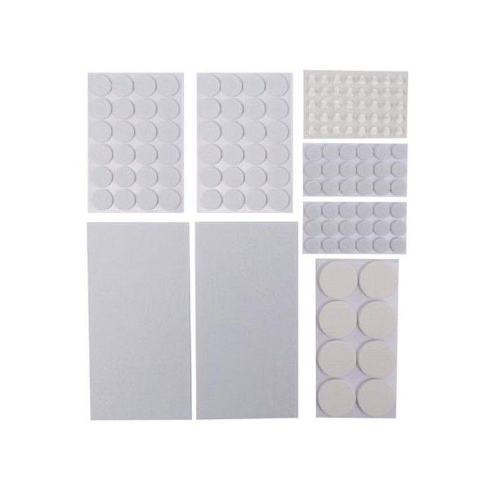 Bande Feutrée - Assortiment - 134 Pcs - Antiglisse - Blanc - Diverses Dimensions