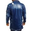 Men's  Winter Casual Vintage Wash Distressed Denim Jacket Coat Top Blouse