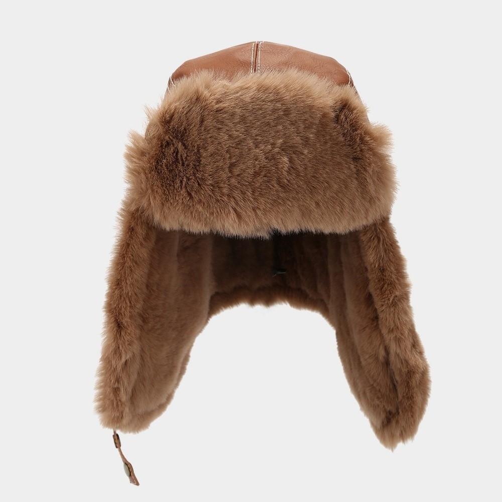 Warm Trapper Hat Faux Fur Lining Bomber Hat New Earflap Hat Cycling