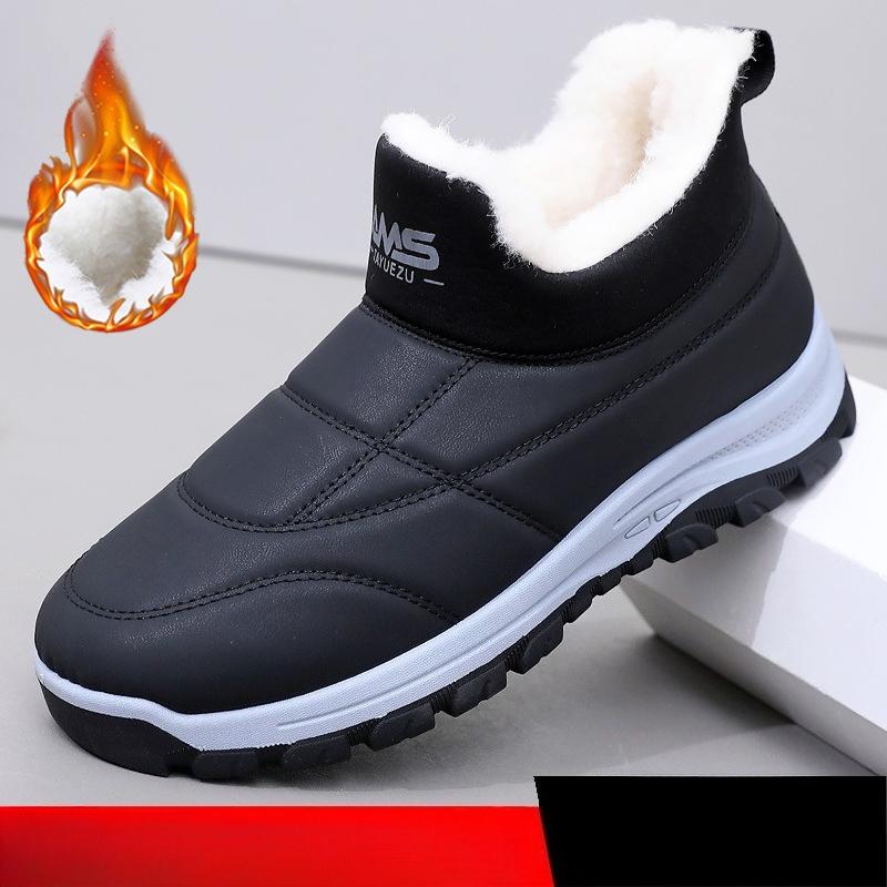 Men's Snow Boots with Fleece and Thickened Warm Casual Shoes