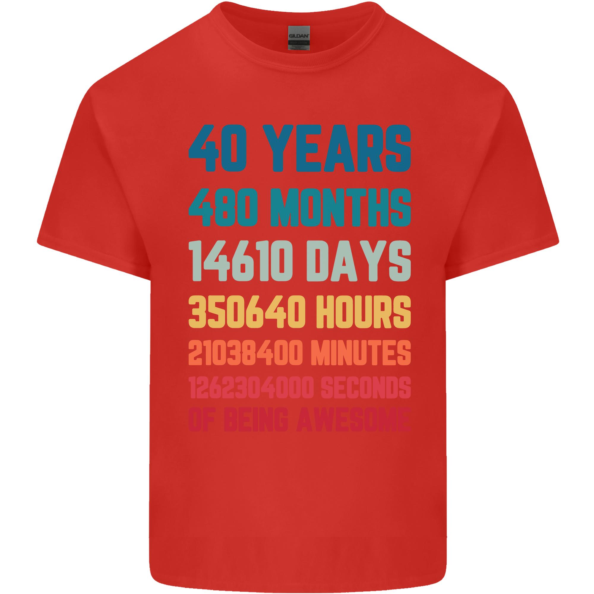 40th Birthday 40 Year Old Unisexs Light Cotton TShirt S