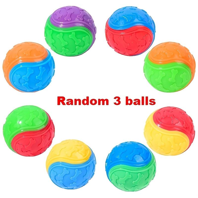 Throwing Ball For Dogs Interactive Training Squeaky Balls Toys Tpr Bite Resistance Chew And Teething Balls For All Breeds Dogs