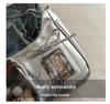 Cross-border Girls Anime Ita Bag - Large Capacity Transparent Button Shoulder Bag