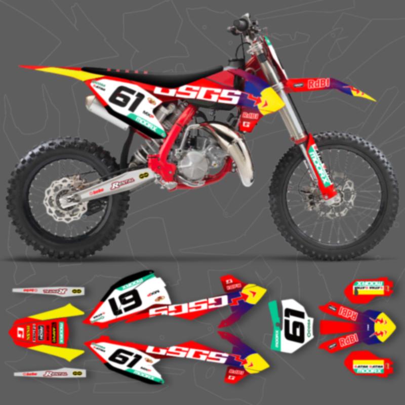 DSMTECH Custom Team Graphics Decals Sticker Kits For GASGAS Gas Gas MC85 2021 2022 004
