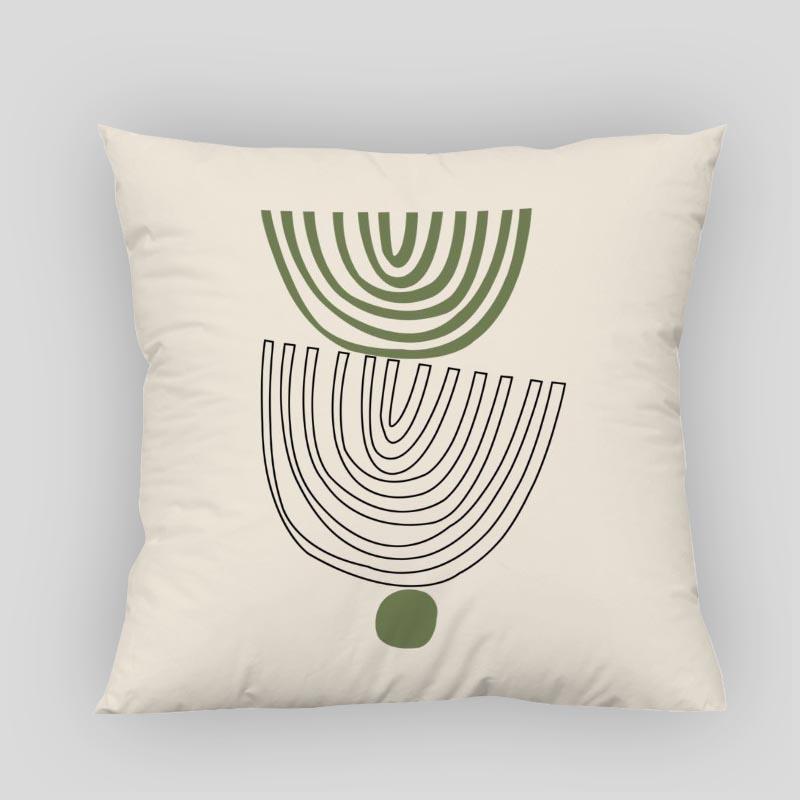New Custom Modern Green Style Pillowcases Printed Square Pillowcase Home Decorative Zipper Pillow Cover 35X35Cm40X40Cm(One Side)