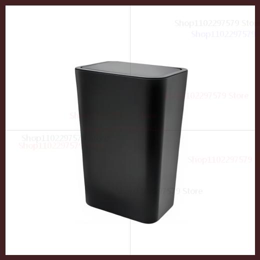 

10L Portable Flexible Pop-up Lid Trash Bin for Kitchen Bathroom Bedroom Food Waste Recycling Lightweight Durable Waste Bin чёрный