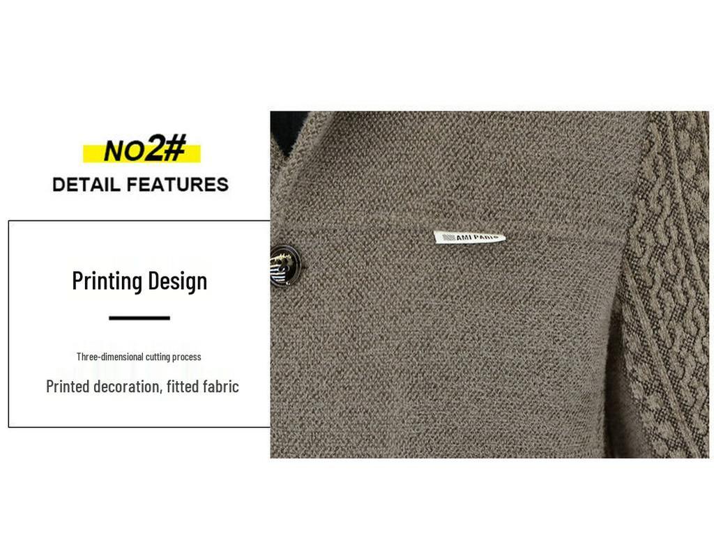 Men's Wool Patchwork Jacket: Warm, Fashionable & Handsome
