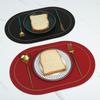 2PCS 45x30cm Leather Tableware Mat European Round Corner Decorative Pad Waterproof Oil Resistant Bowl Cup Table Mat Insulation