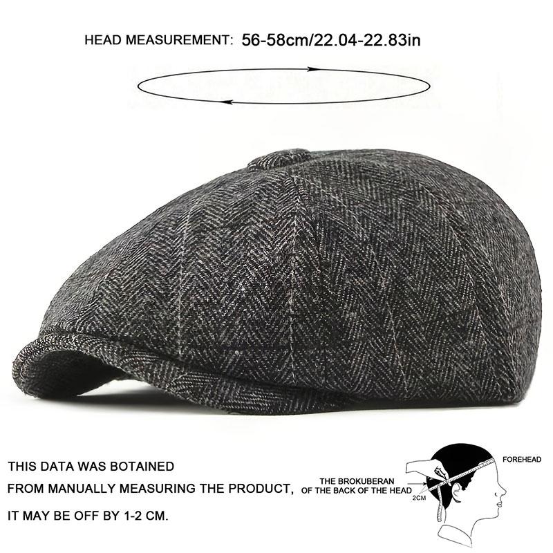 Unisex Jesenná Zimná Čiapka Newsboy pre Mužov a Ženy Teplá Kockovaná Osemhranná Čiapka pre Mužov Detektívky Retro Ploché Čiapky Módne Gorras