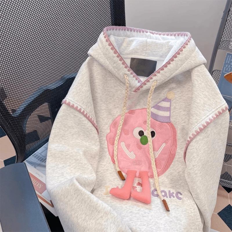 Sweatshirt for Women Oversize Hooded Thickened Loose Casual Pullover Long Sleeve Winter Sweatshirt Top
