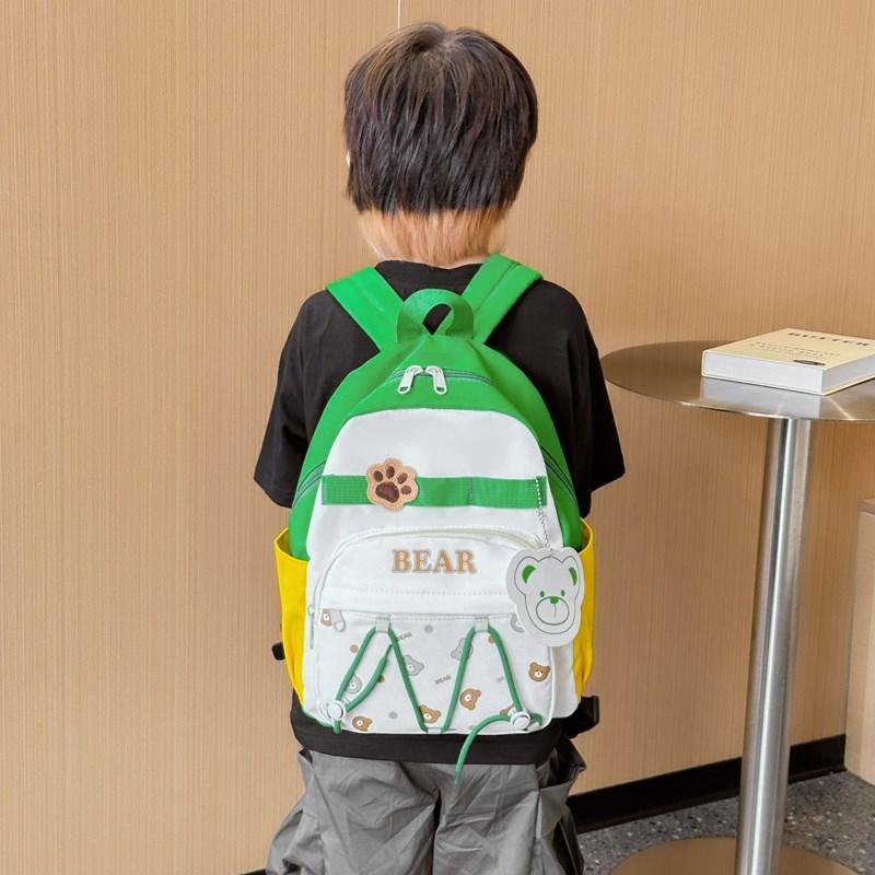 Kindergarten Primary School Students Schoolbag Cute Cartoon Cute Bear Boys And Girls Backpack Printed Children'S Bag