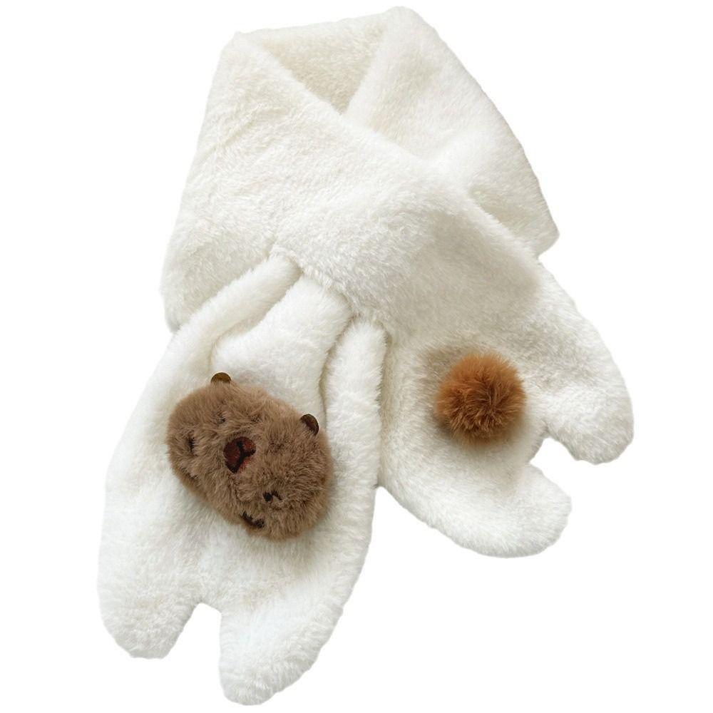 Capybara Neckerchief Wrap Cartoon Gloves Cute Neck Warmer  Winter