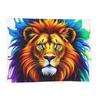 Lion Colourful Painting Blanket Soft Warm Flannel Throw Blanket Plush for Bed Living room Picnic Travel Home Couch