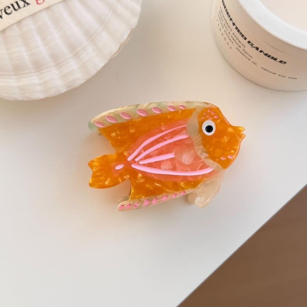 Non Slip Hair Claw Clip Unique Design Colorful Marine Hairpin Goldfish Shape Cute Style Acetate Hair Clips for Women Girls