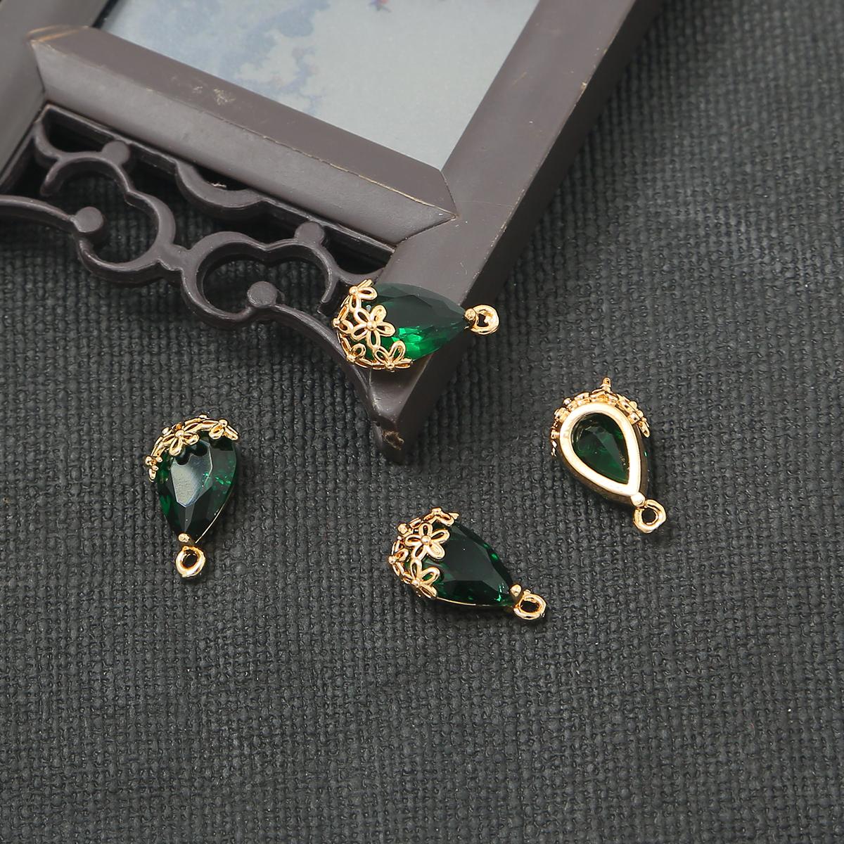 

Медный антикварный кулон с декоративной каймой, подвески в виде капель воды, детали для самостоятельного изготовления ювелирных изделий, аксессуары, принадлежности 9×16mm темно-зеленого