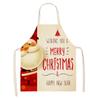 Christmas Snowflake Reindeer Gingerbread Man Print Linen Apron Sleeveless Dirty Resistant Cooking Bib 47x38cm 68x55cm