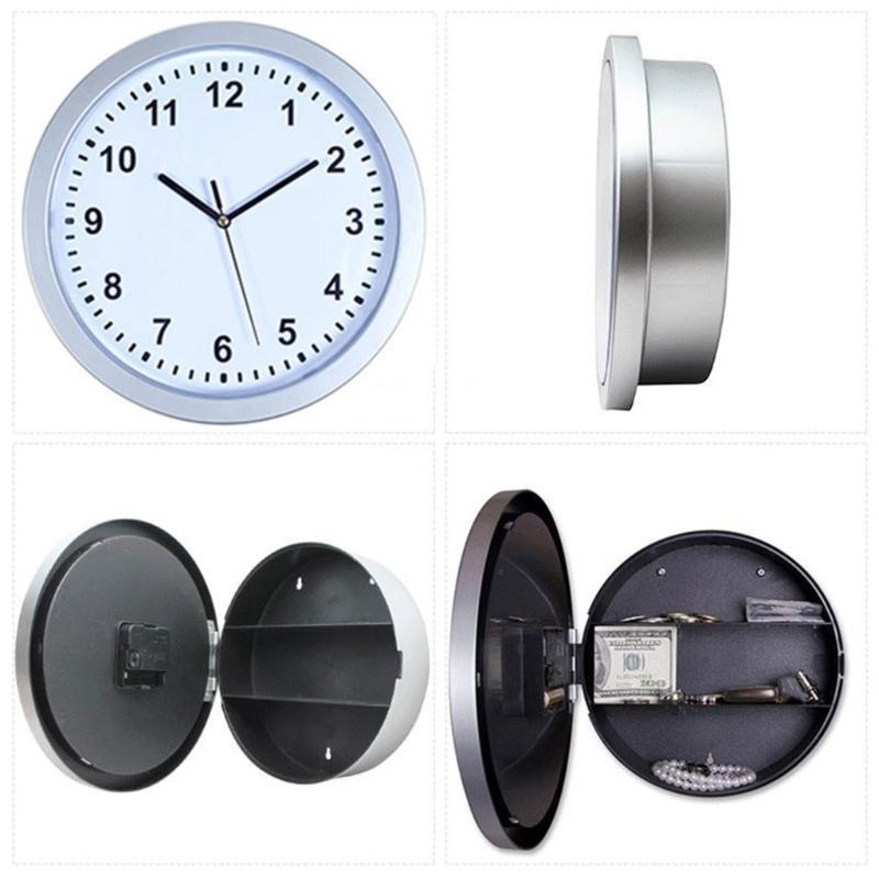 Wall Clock Storage Safe for Money Decorative Jewelry Holder with Hiddens Compartment Secure Cash Storage Container