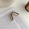 V-shaped Hair Claws Fashionable Gold Color Metal Hair Clips Small Practical Ponytail Ornament Korean Popular Headwear