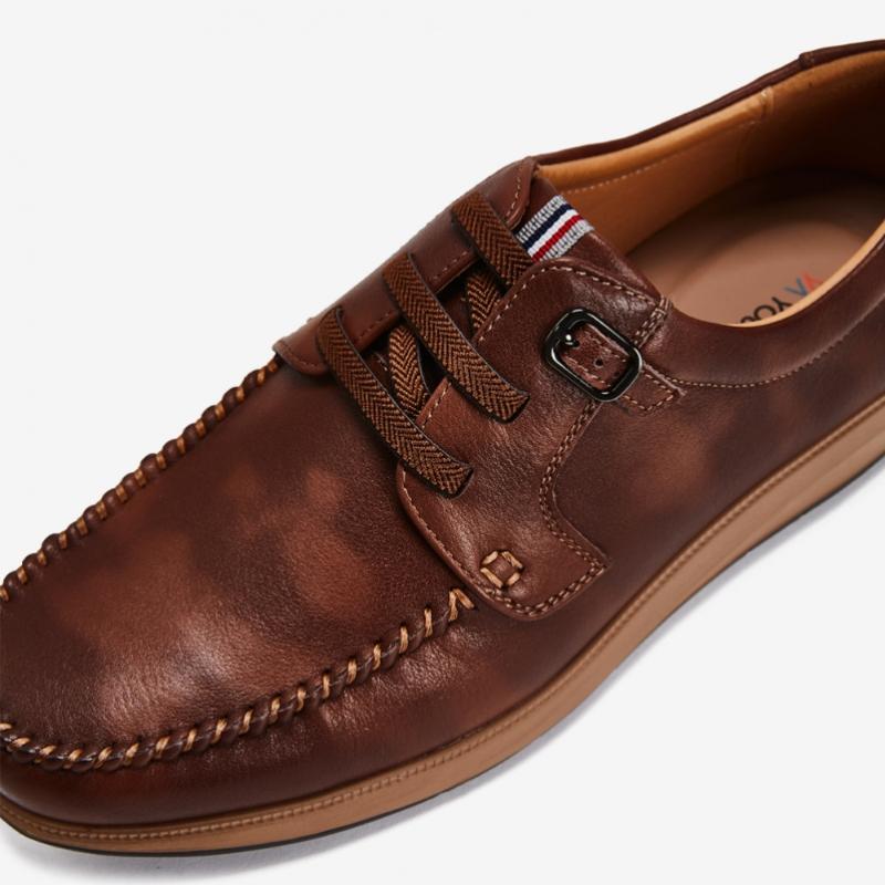 Young Age Male Casual Band Shoes Brown