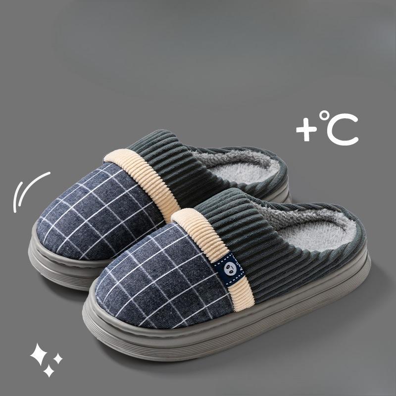 Neuer Stil von Hausschuhen, dicksohlige Baumwollpantoffeln für Indoor-Wärme