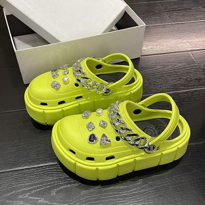Ciabatte con Plateau alla Moda Sandali Estivi da Donna Zeppe da 6 cm Zoccoli da Donna per Esterno Ciabatte Spesse da Strada e Spiaggia Infradito da Ragazza Scarpe da Giardino